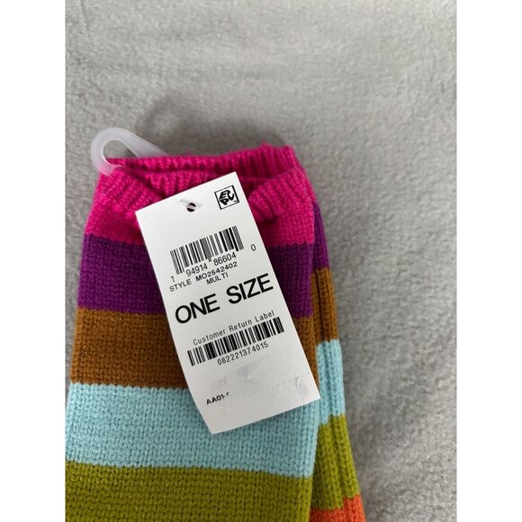 On 34th Women's Cozy Colorblocked Multicolor Fingerless Gloves One Size NWT's - Picture 5 of 7